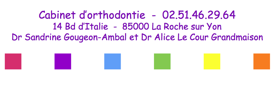 Orthodontiste à LA ROCHE SUR YON, Dr  Gougeon-Ambal et Dr  Le Cour Grandmaison